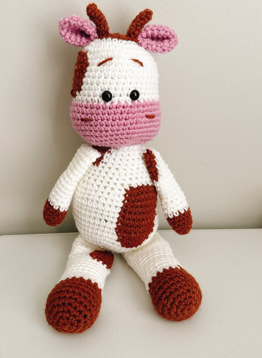 Handmade Crochet Cow-M