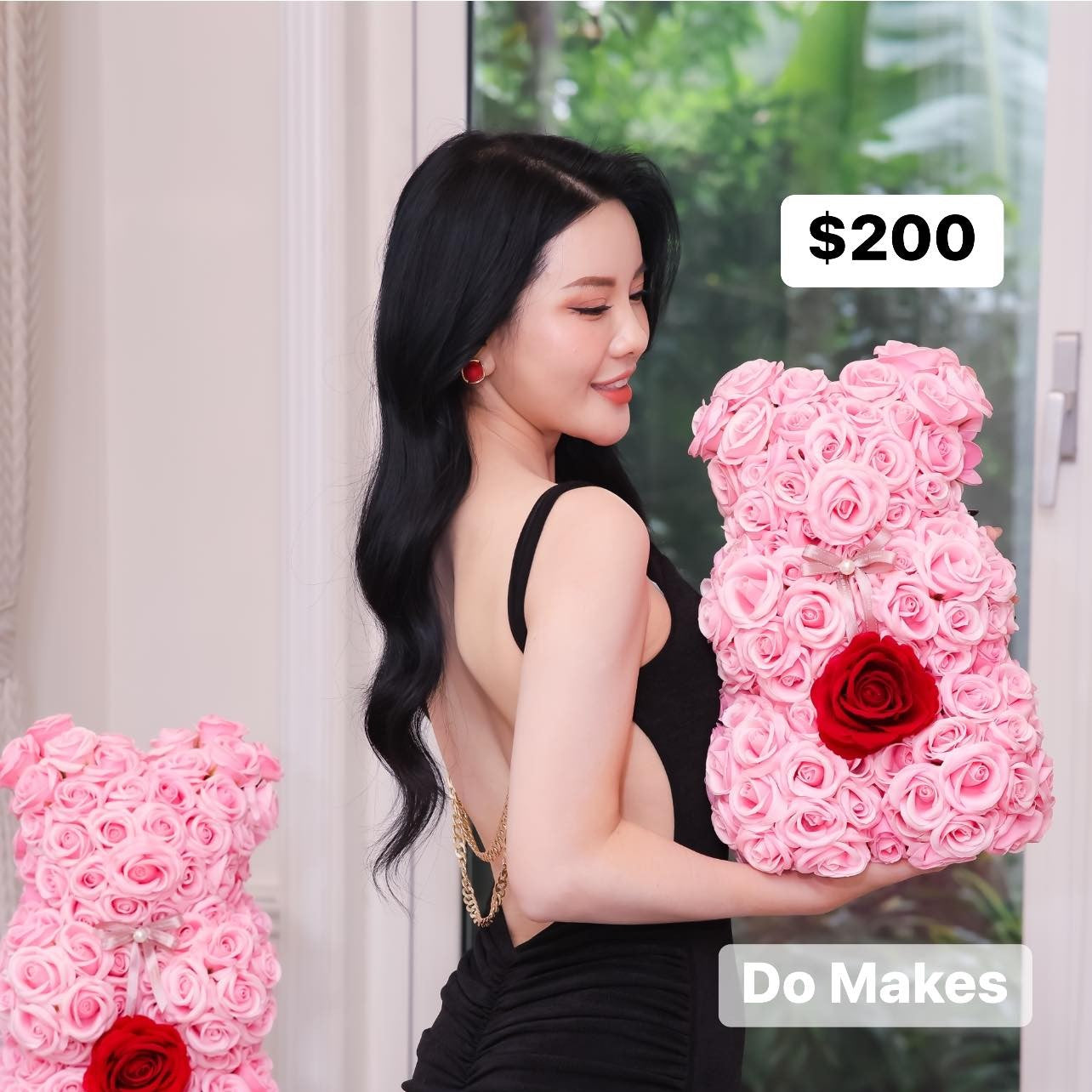 Handmade Pink Soap Rose Bear