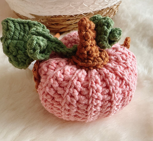 Pink Crochet Hanging Pumpkin