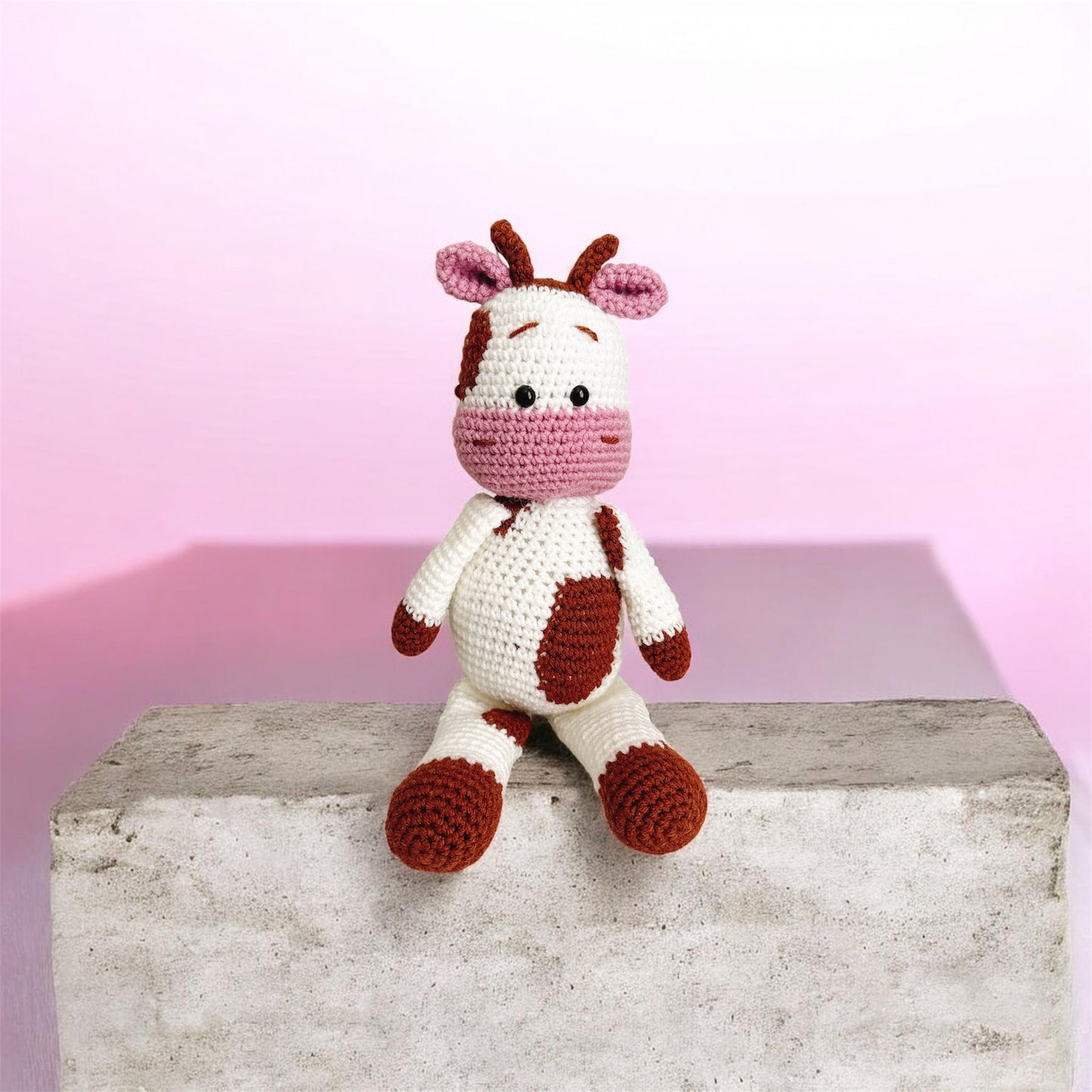 Handmade Crochet Cow-M
