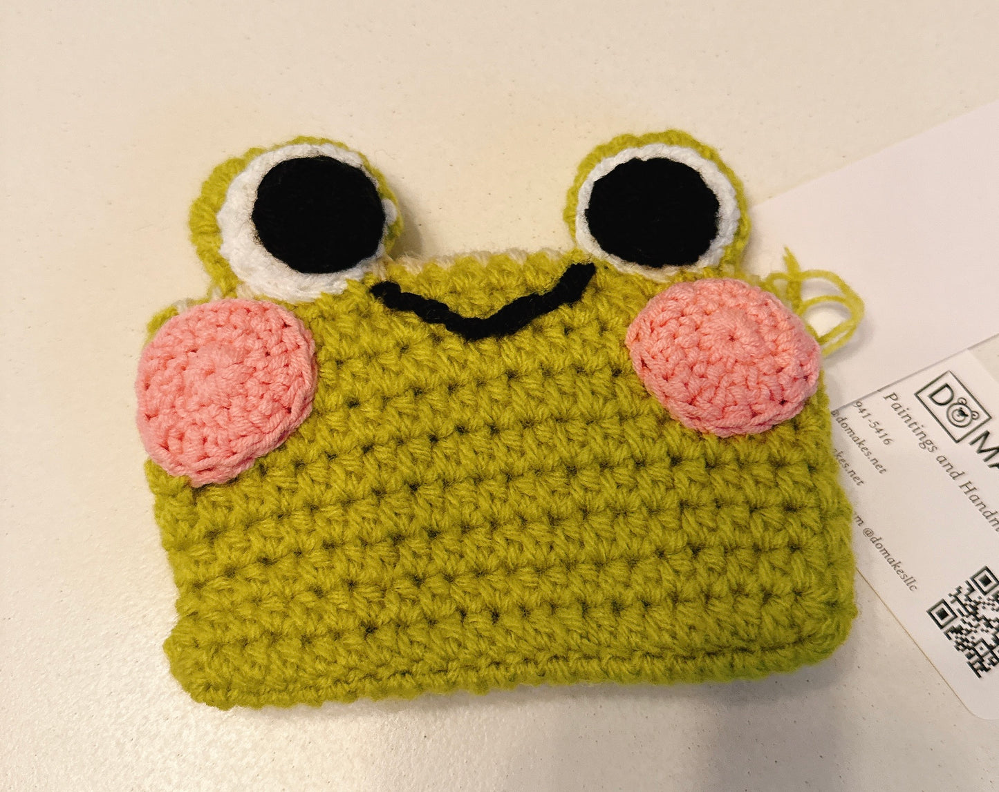 Crochet mini frog wallet