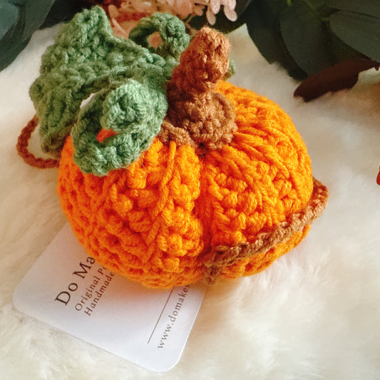 Orange Crochet Hanging Pumpkin