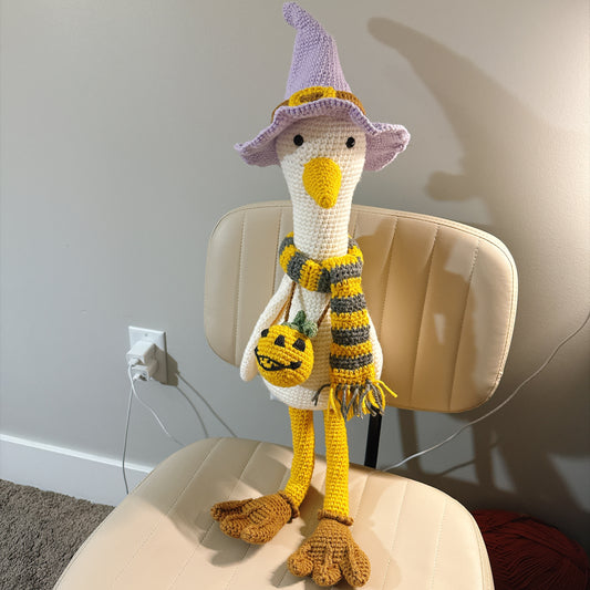 Crochet witch goose