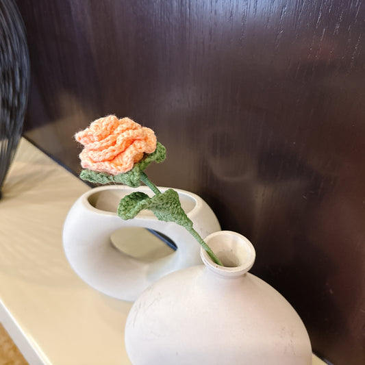 Handmade Crochet Yellow Rose