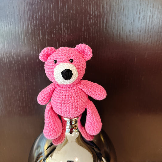 Handmade Crochet Pink Bear