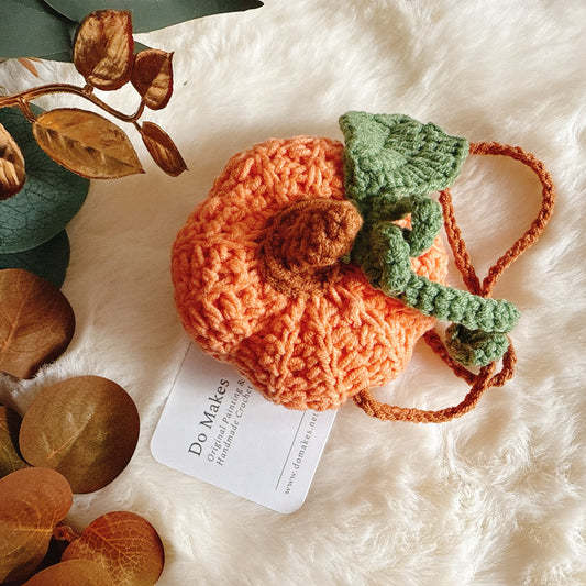 Handmade Crochet Hanging Pumpkin