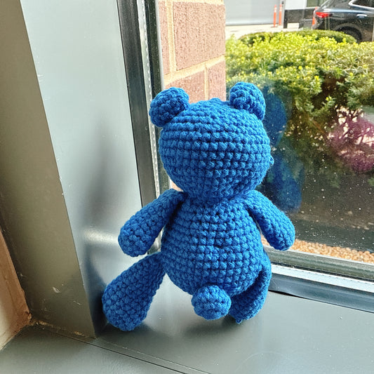 Handmade Crochet Blue Bear