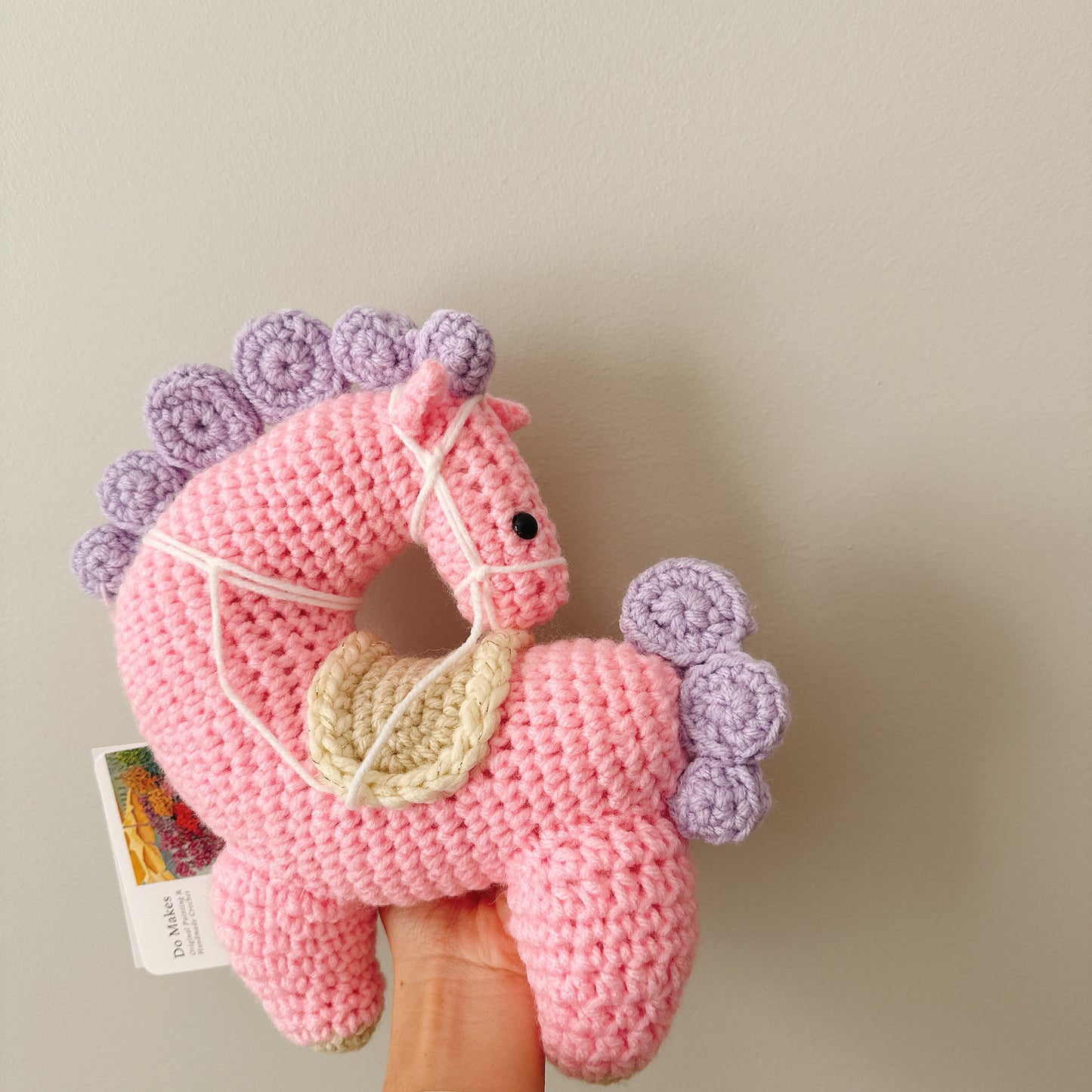 Handmade Crochet Horse-Pink