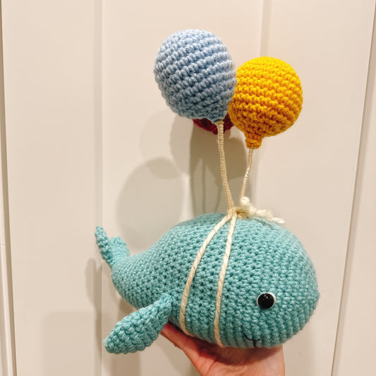 Handmade Crochet Whale-Turquoise