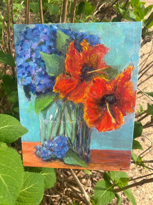 Hydrangea and Hibiscus