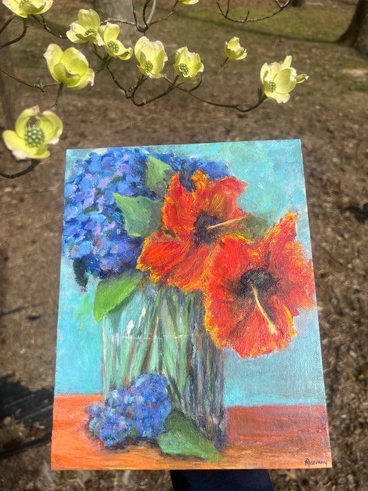 Hydrangea and Hibiscus