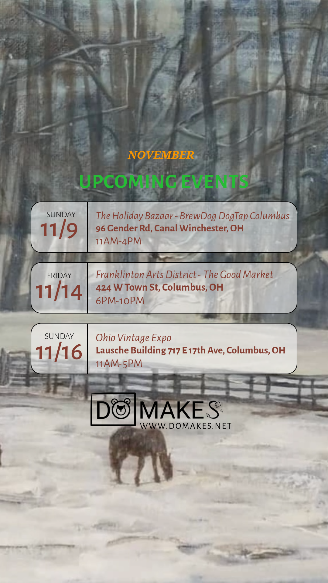 November Art Pop-Ups