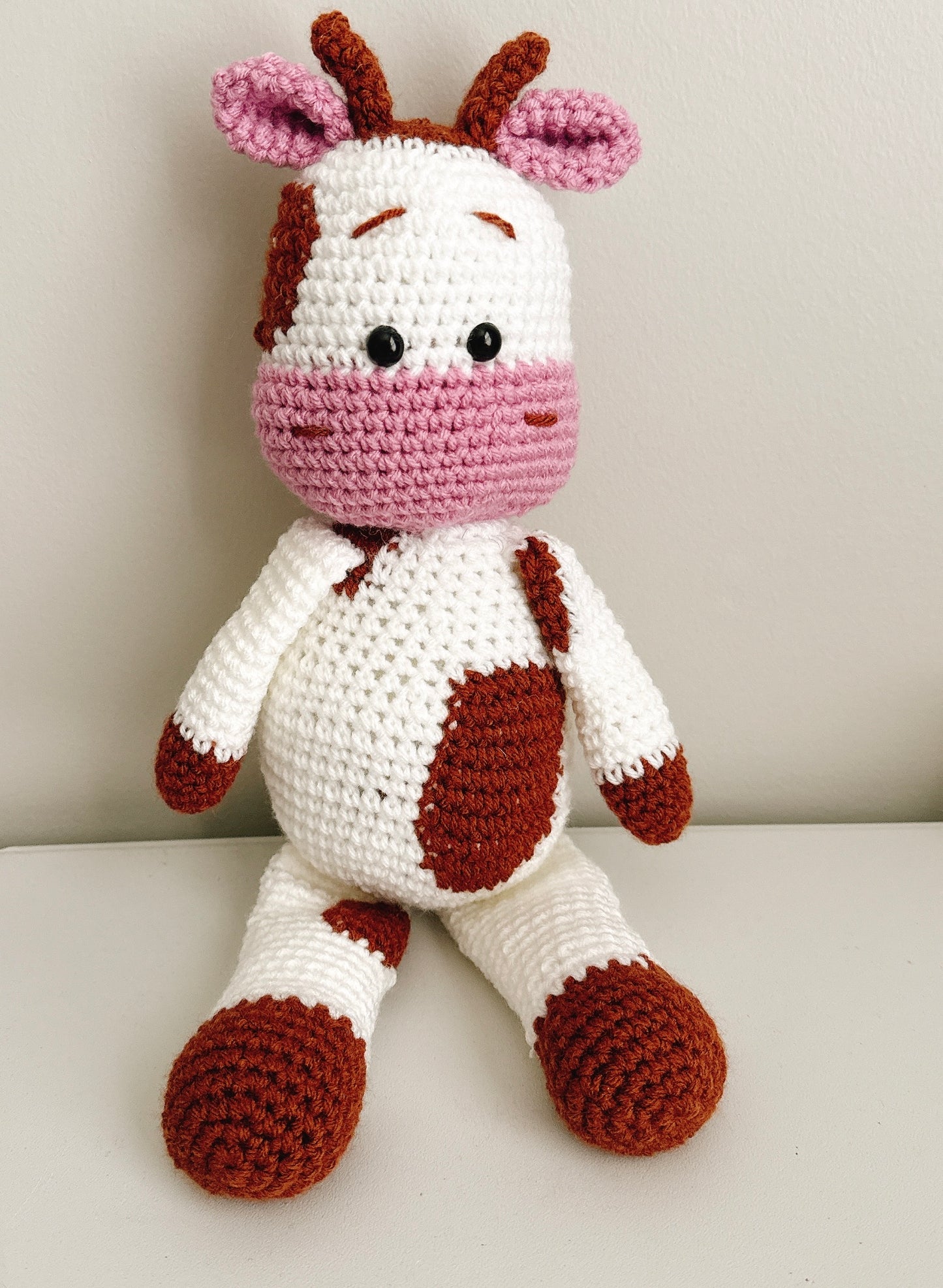 Handmade Crochet Cow-M