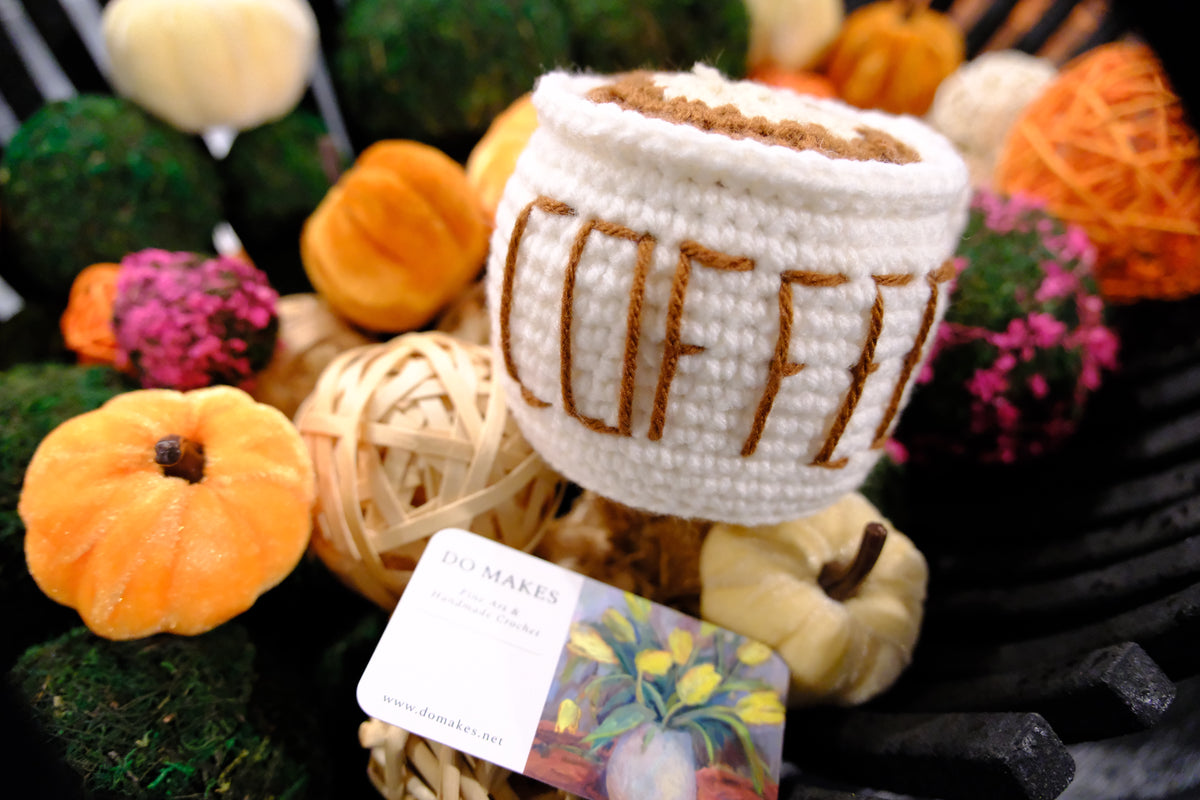 Crochet coffee cup