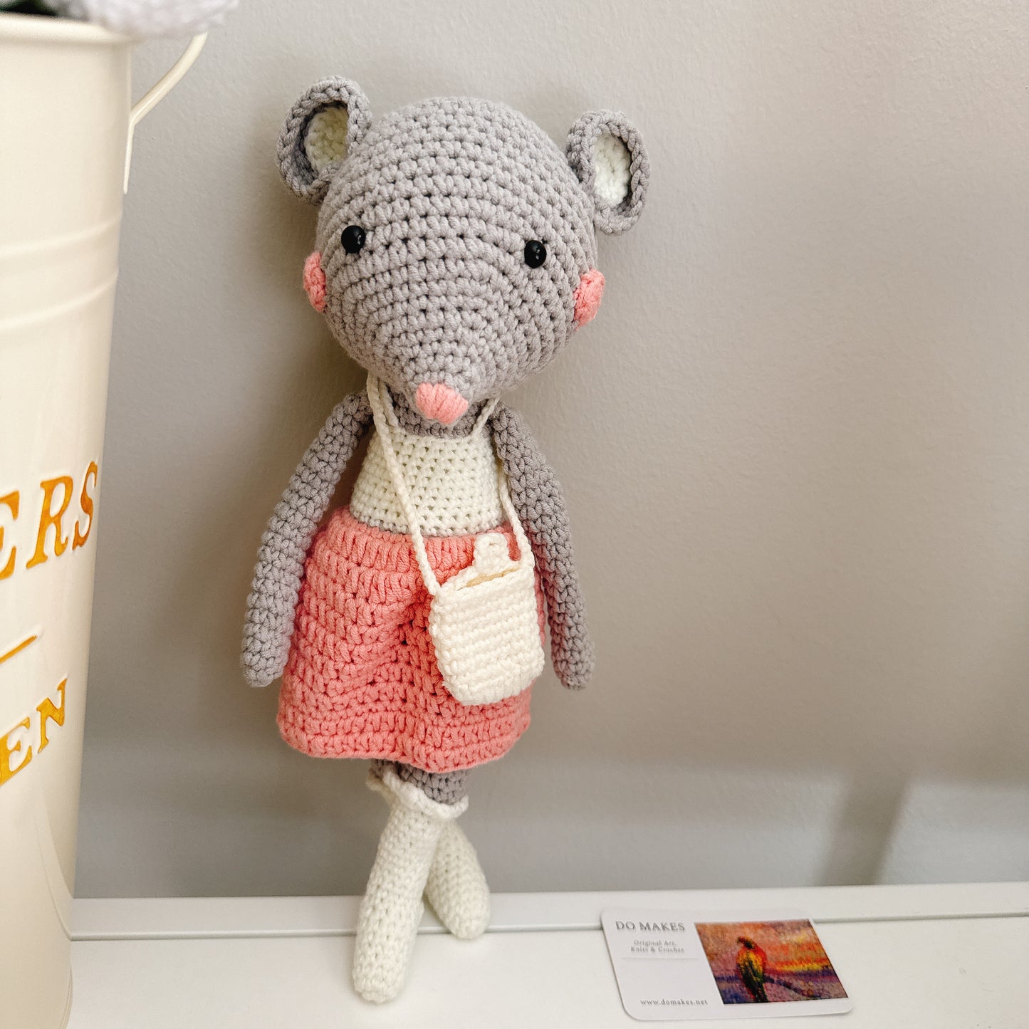 Crochet Mouse - Pink outfit