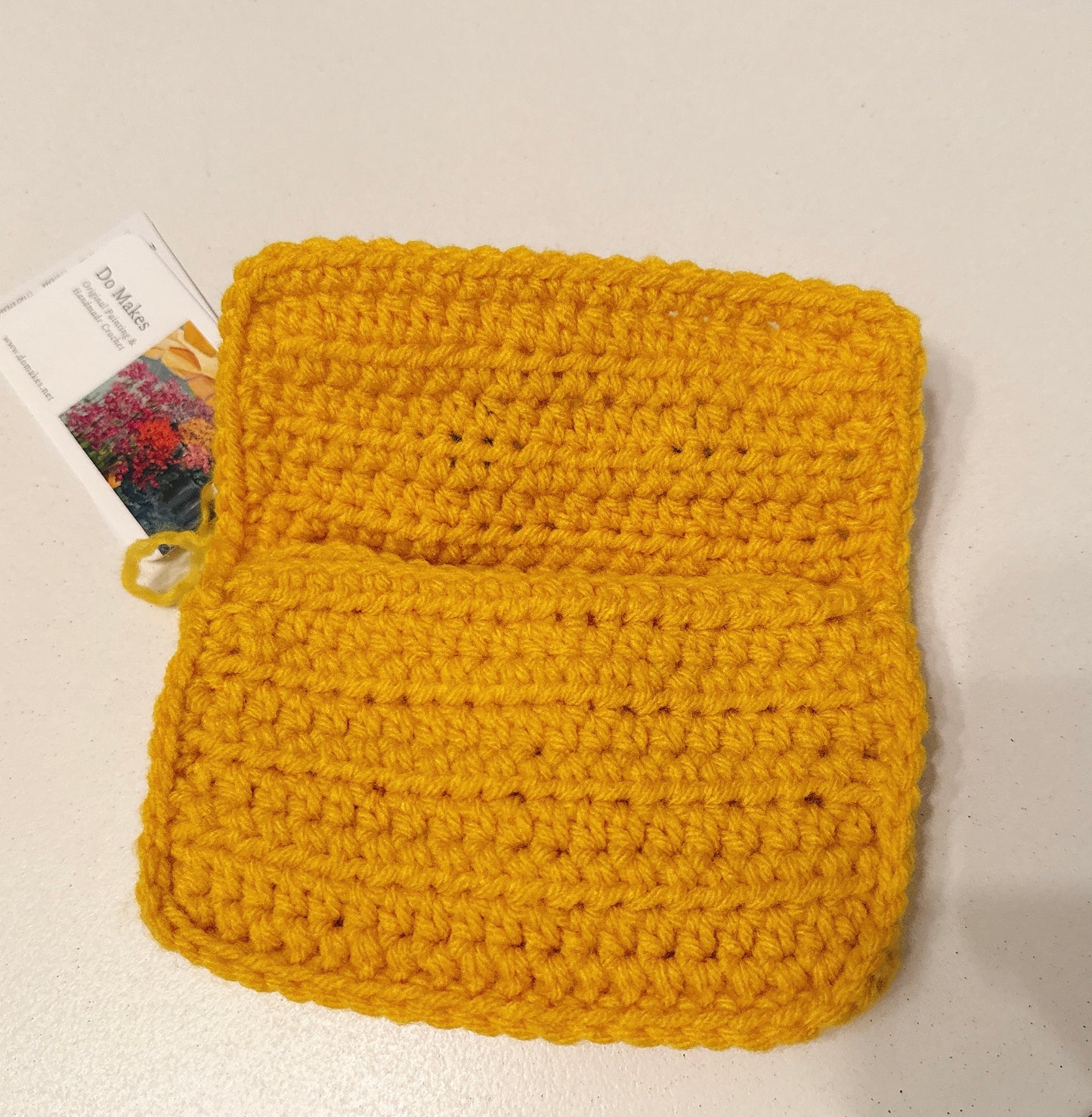 Crochet bear mini wallet-Yellow