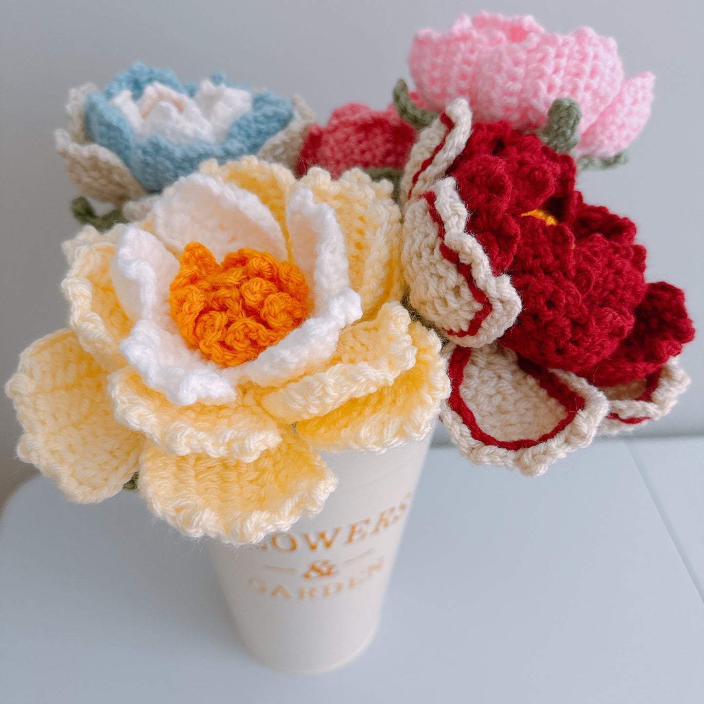 Handmade Crochet Peony