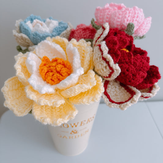 Handmade Crochet Peony