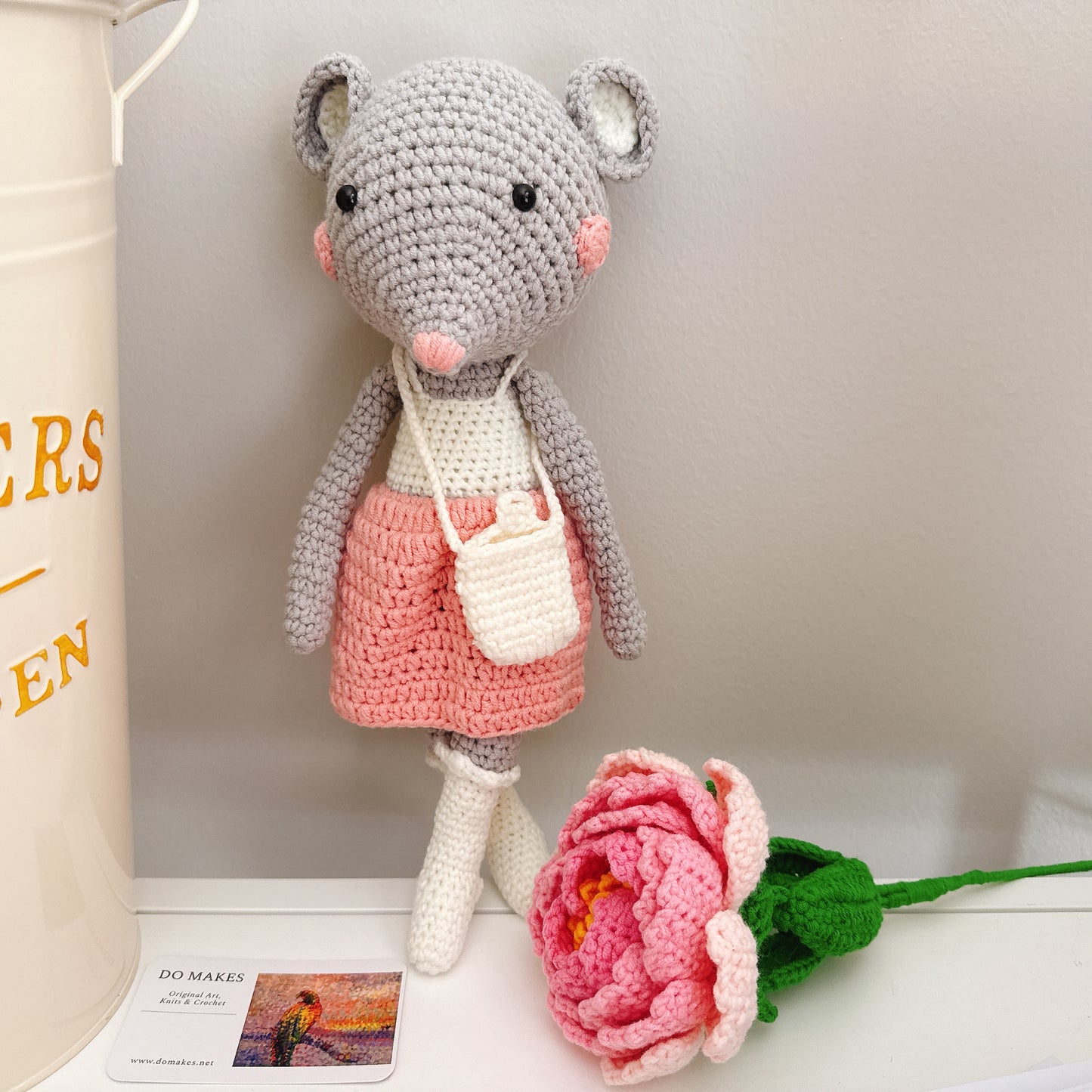 Crochet Mouse - Pink outfit