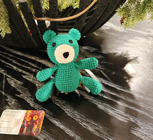 Handmade Crochet Turquoise Bear