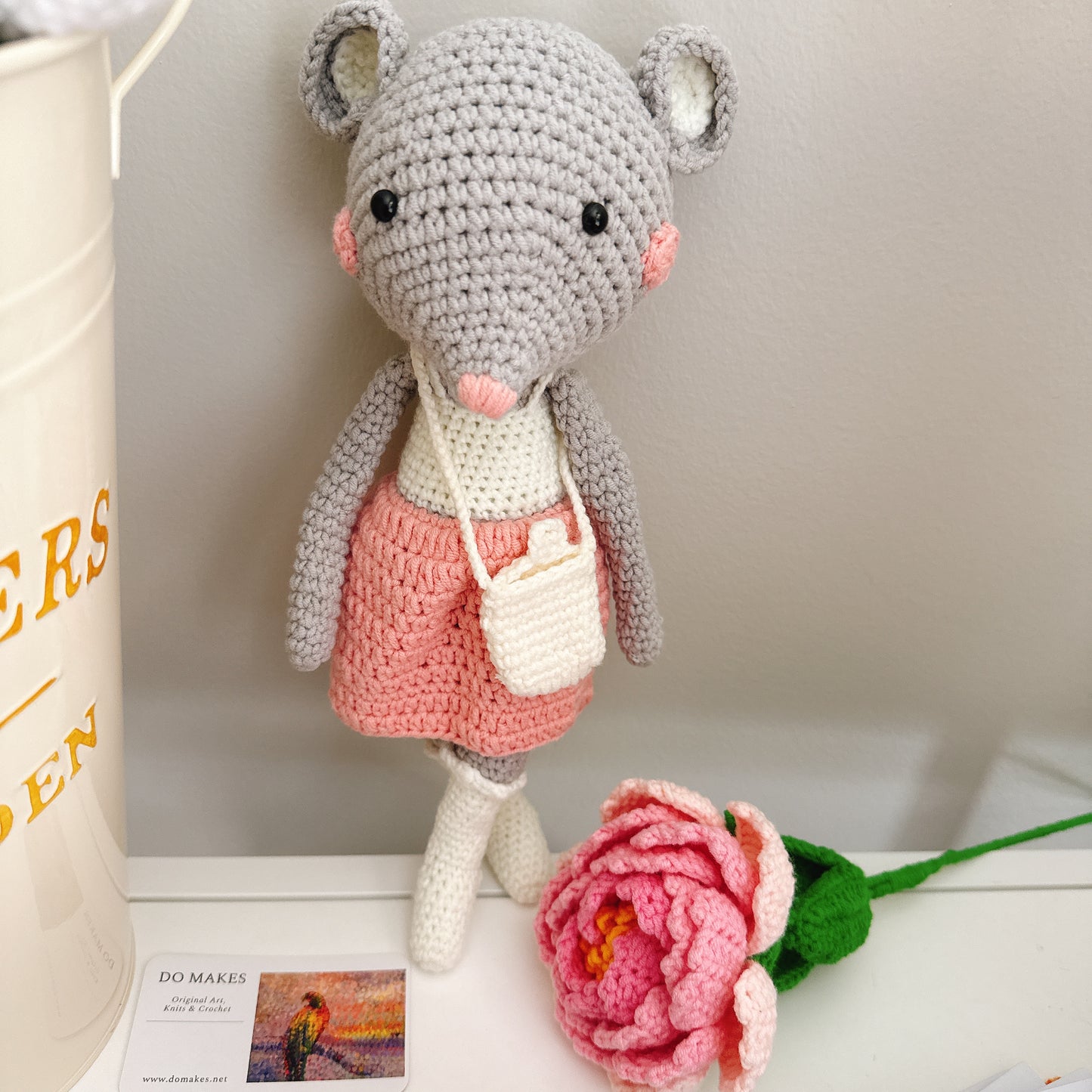 Crochet Mouse - Pink outfit