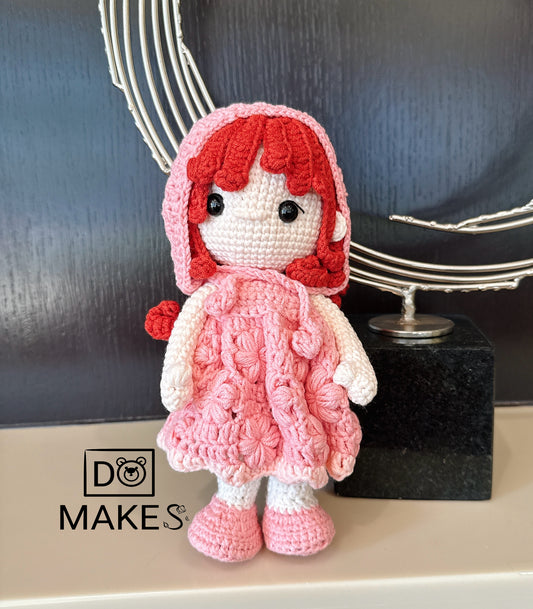 Pink Hoodie Dress, Red Hair