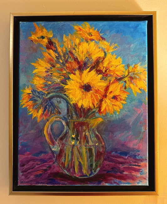 Sunflowers in a Pitcher