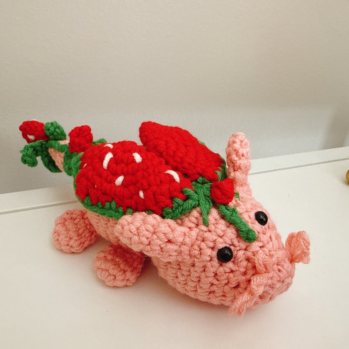 Crochet Strawberry Dragon-Pink
