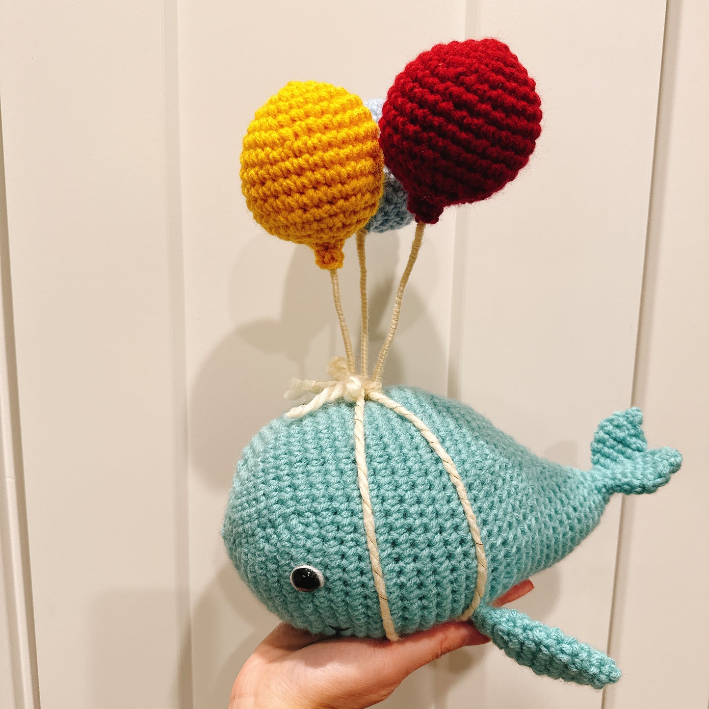 Handmade Crochet Whale-Turquoise