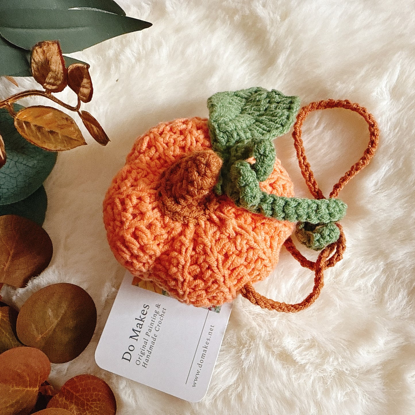 Handmade Crochet Hanging Pumpkin