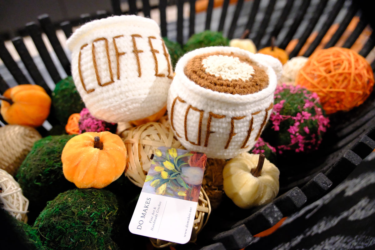 Crochet coffee cup