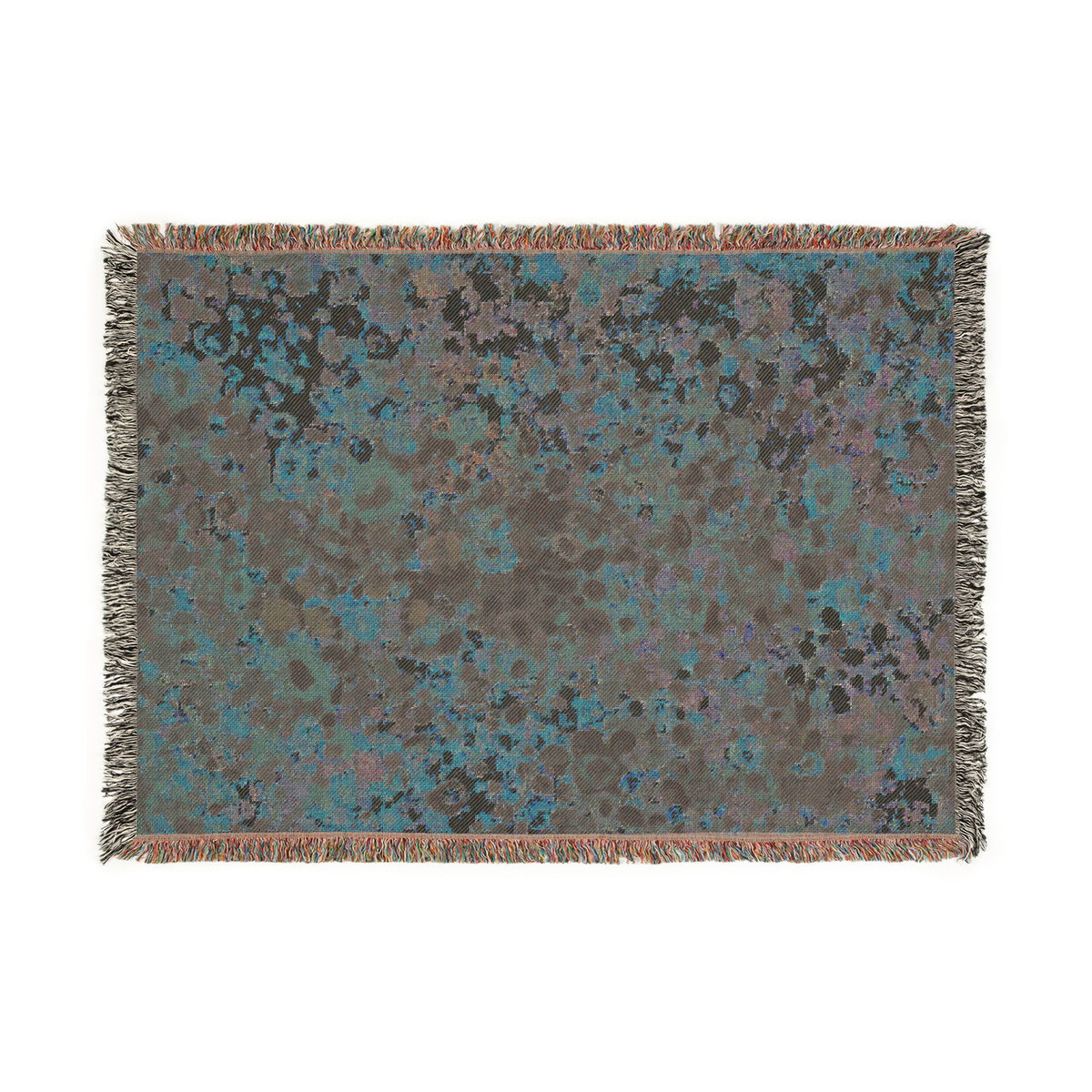 Abstract Mosaic Woven Blanket – Warm Bohemian Home Decor