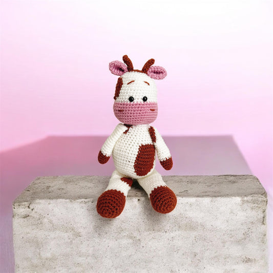 Handmade Crochet Cow-M