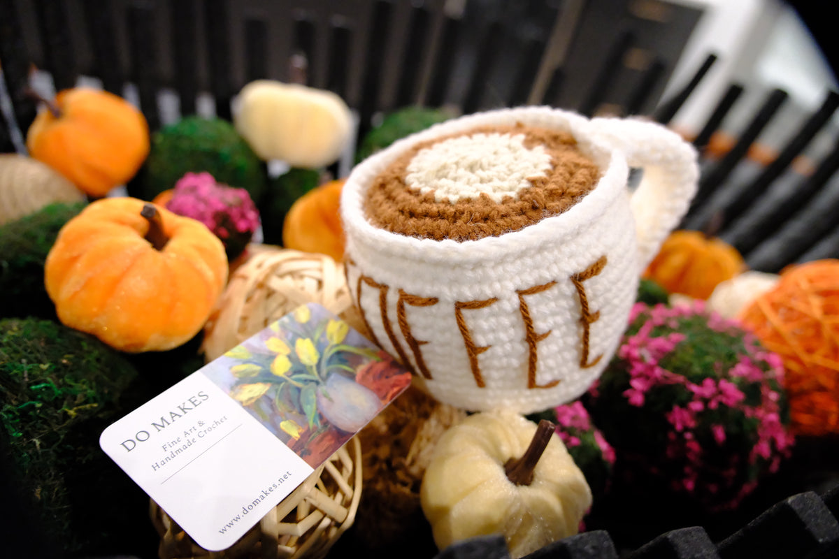 Crochet coffee cup