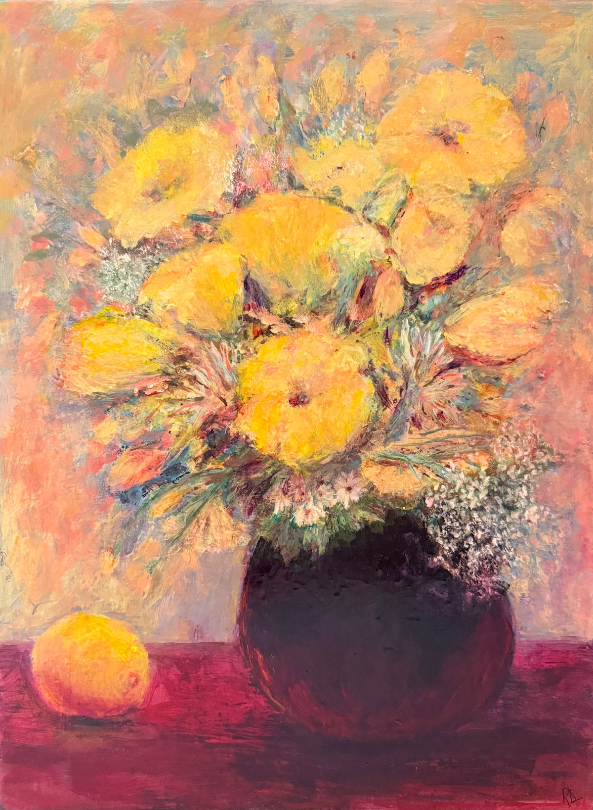 Yellow Flowers with Lemon