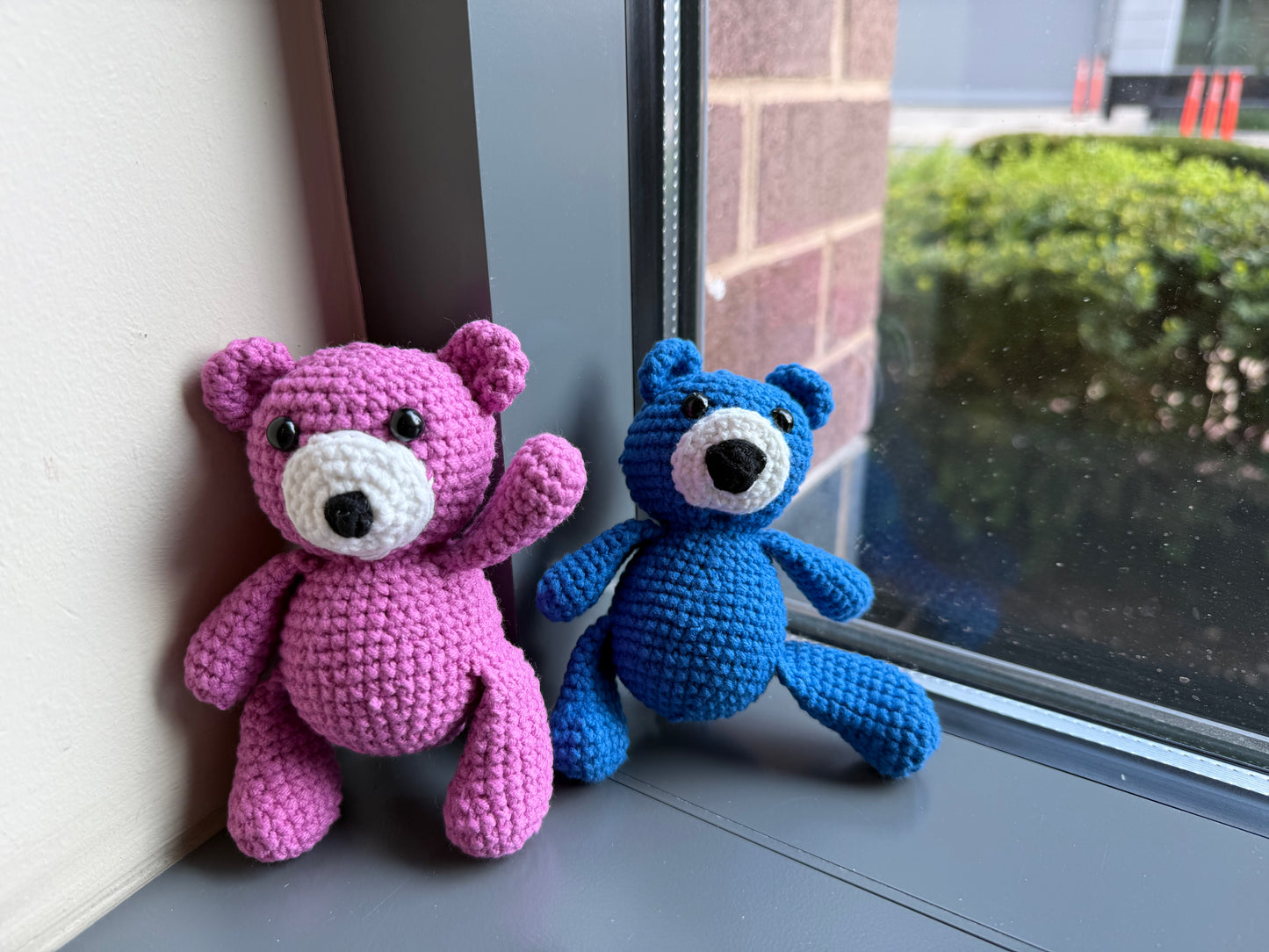Handmade Crochet Hot Pink Bear