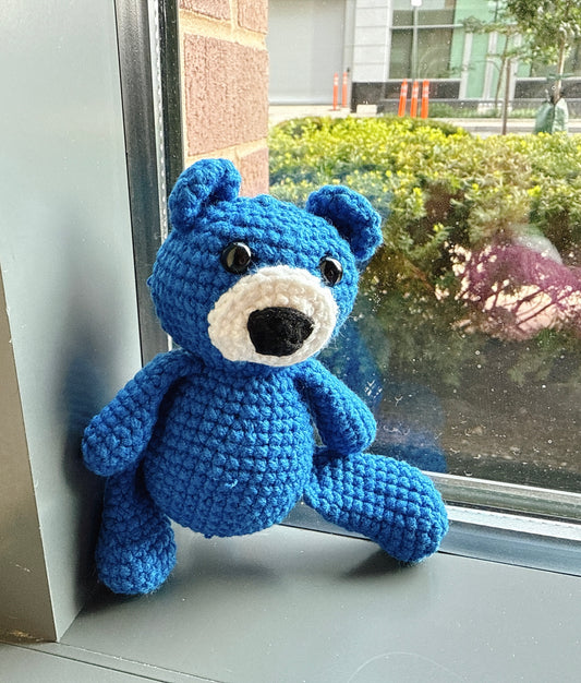 Handmade Crochet Blue Bear