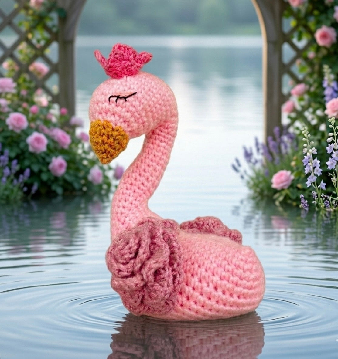 Handmade Crochet Swan