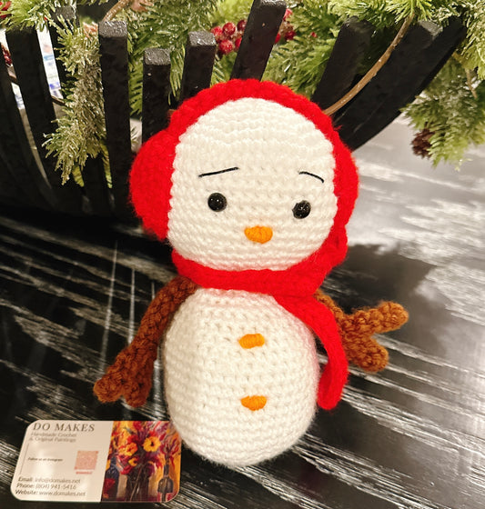 Snowman with Red Earmuffs-M