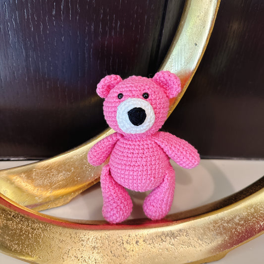 Handmade Crochet Pink Bear