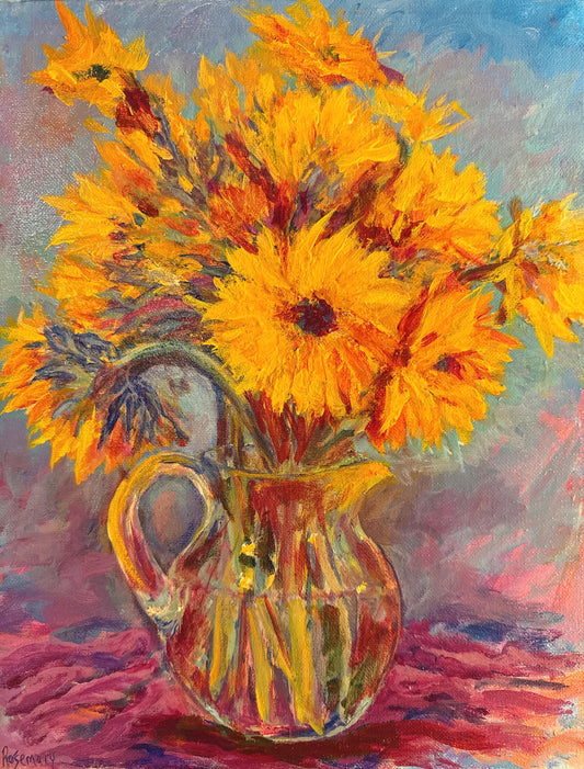 Sunflowers in a Pitcher