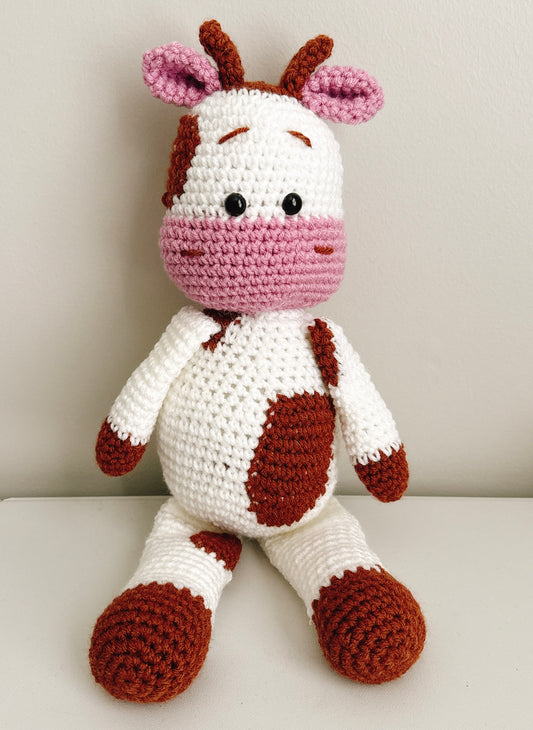 Handmade Crochet Cow-M