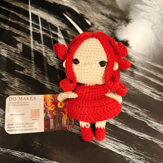 Crochet Red Hair Doll