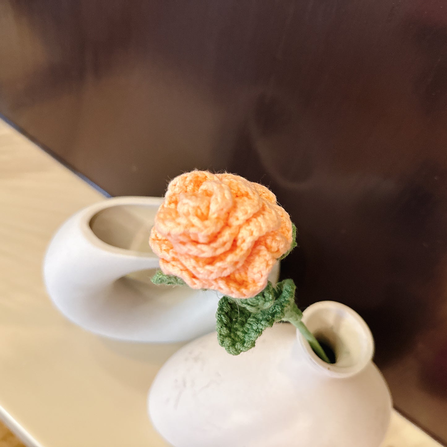 Handmade Crochet Yellow Rose