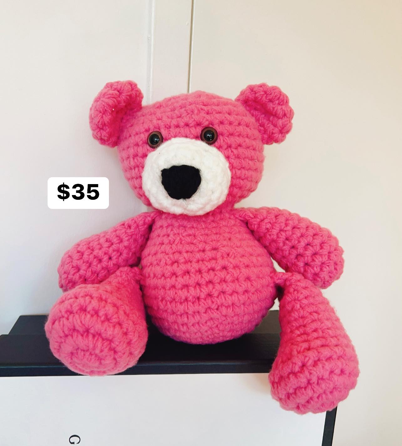 Dahlia-Handmade Crochet Bear