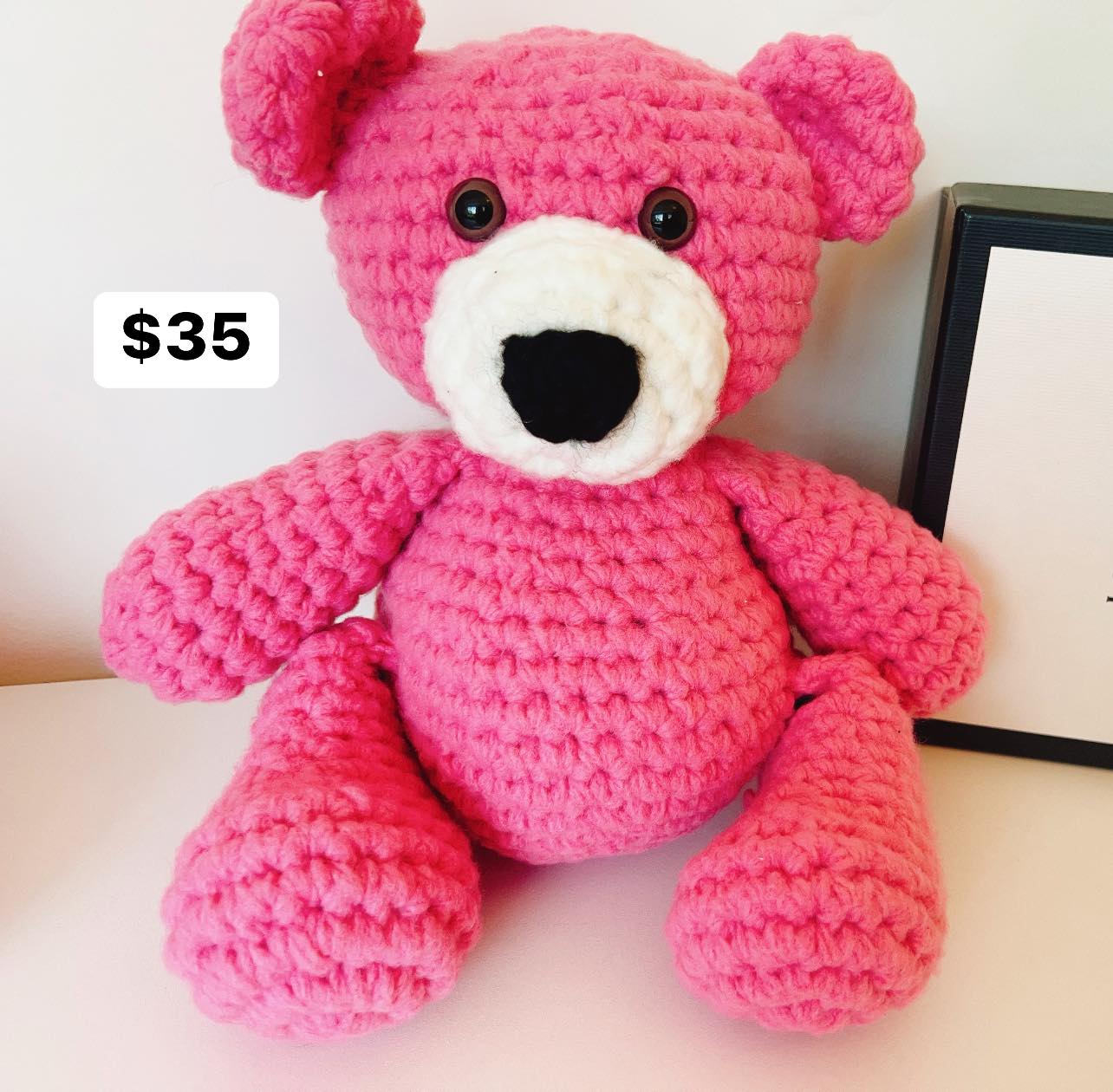 Dahlia-Handmade Crochet Bear