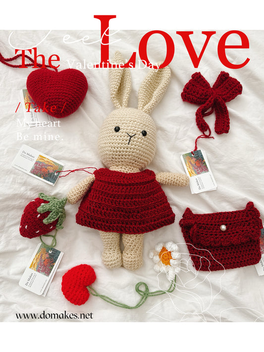 Handmade Crochet Bunny w long ears