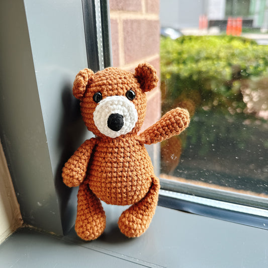 Handmade Crochet Grizzly Bear