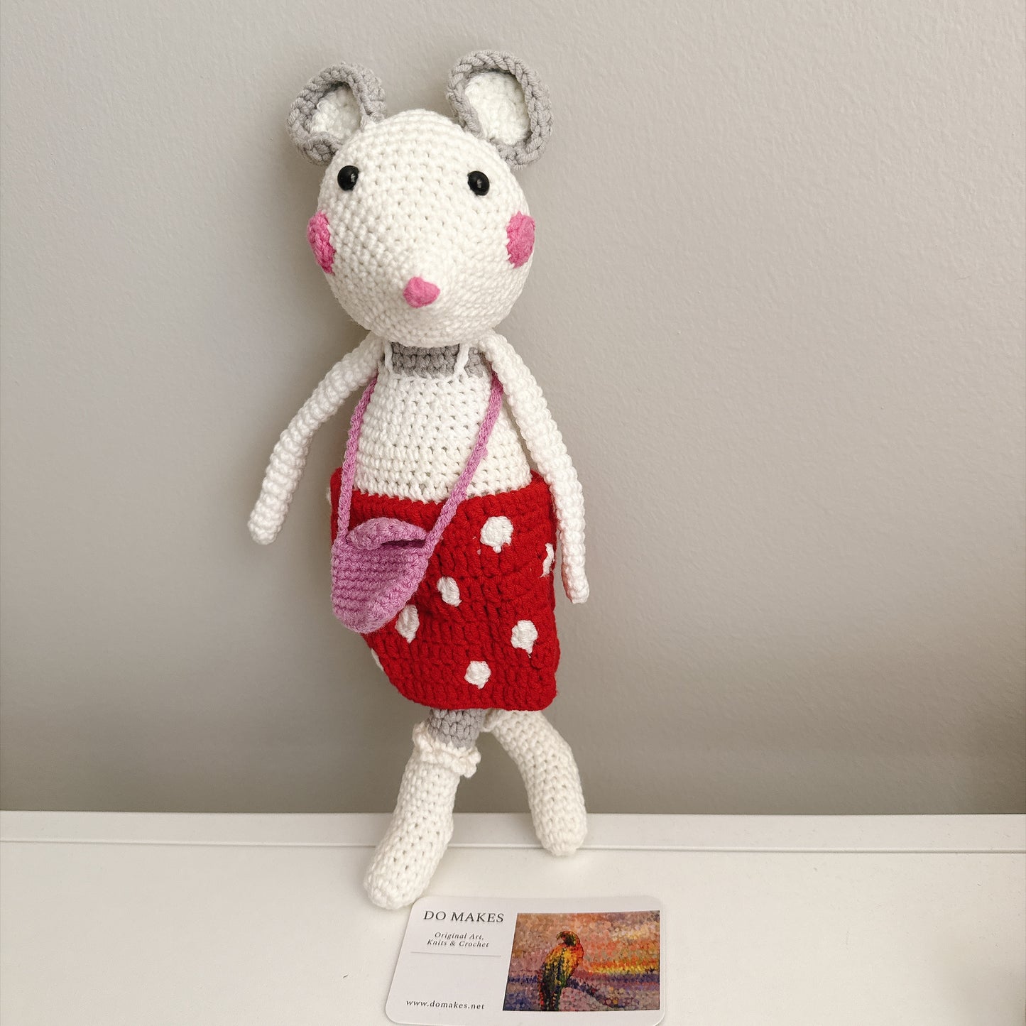 Crochet Mouse - Red outfit