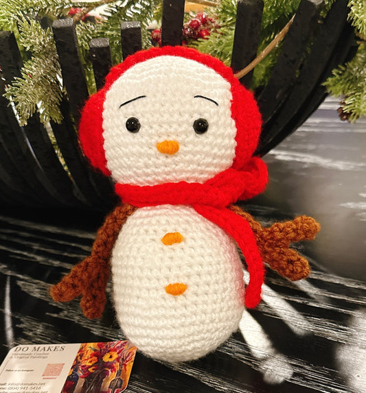 Snowman with Red Earmuffs-M